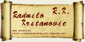 Radmilo Krstanović vizit kartica